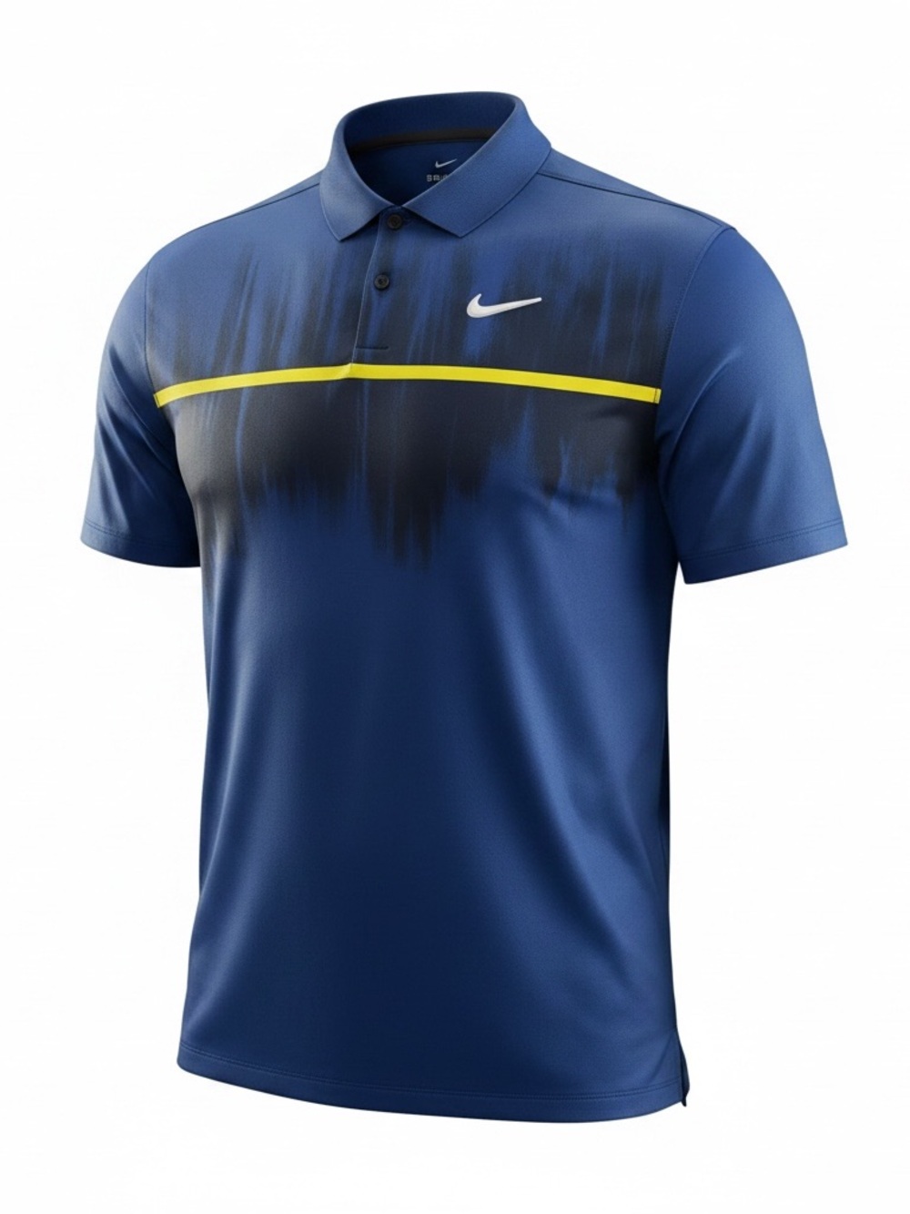 Nice Nike golf Dri-FIT Men Large 90s Blue Yellow Colorblock Short Sleeve Shirt